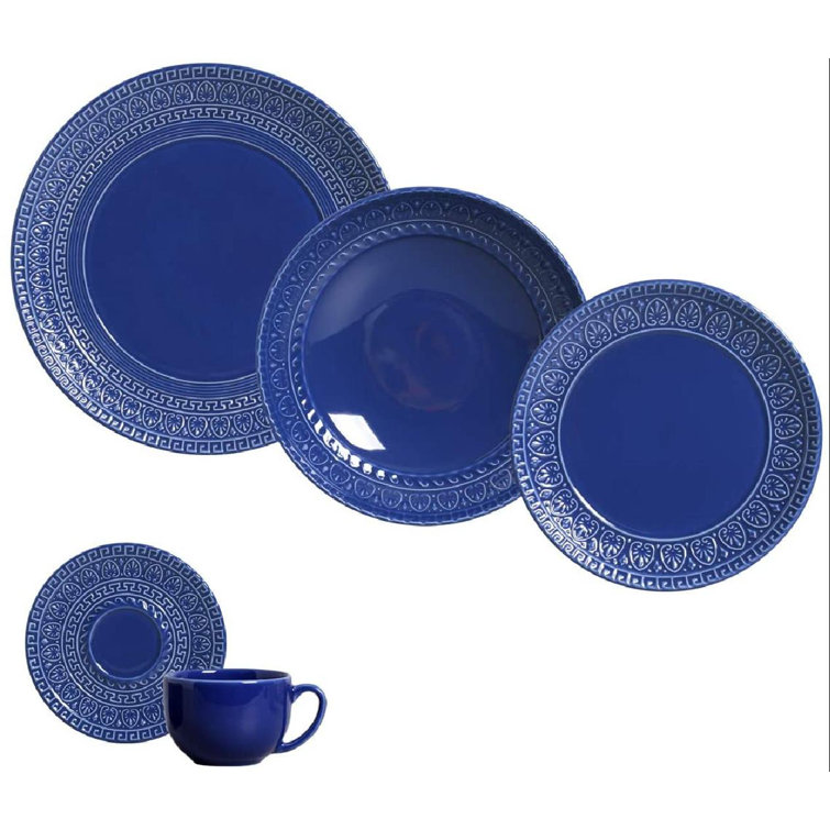 Latitude Run® Porto Brasil Ceramica Greek Dinnerware Set, Service For 4